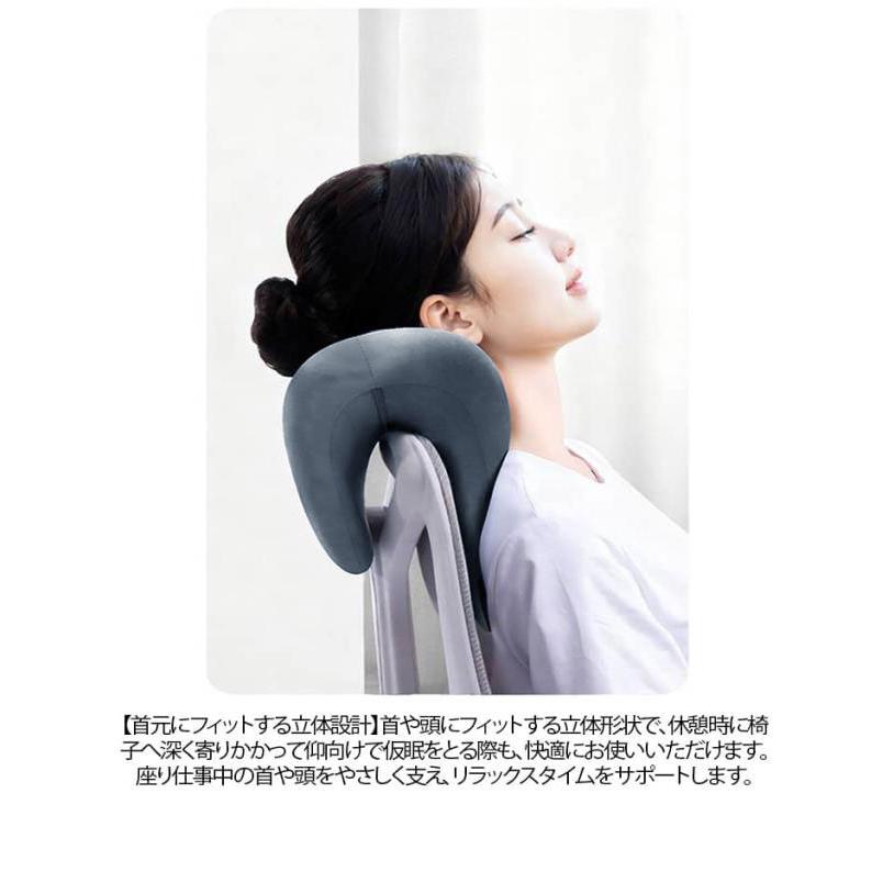 【新品未使用】快眠×巻き肩ケア ヘッドレストピロー ヘッドレスト お昼寝枕 チェア 首枕 ヘッドサポート デスクピロー