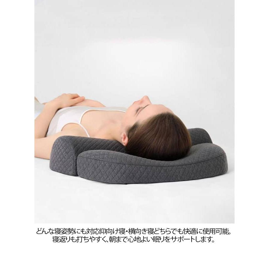快眠枕 肩こり 頸椎サポート ストレートネック 体圧分散 低反発 矯正