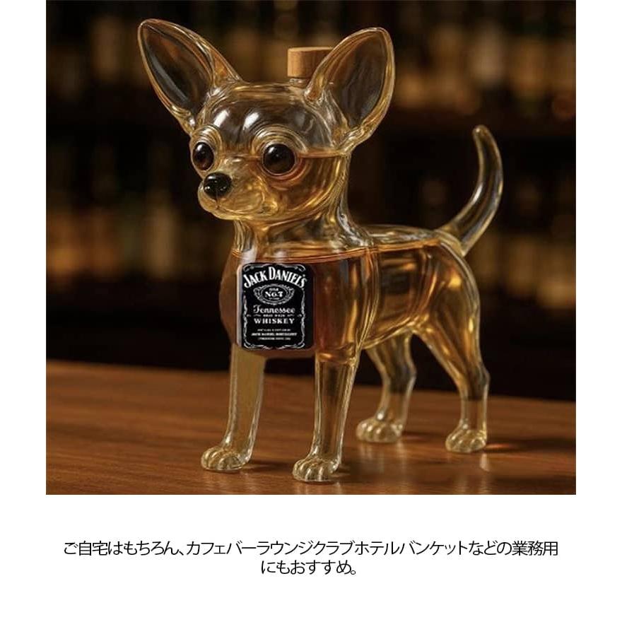 ウイスキーデカンター 置物 ダックスフント 動物型 ウィスキーボトル