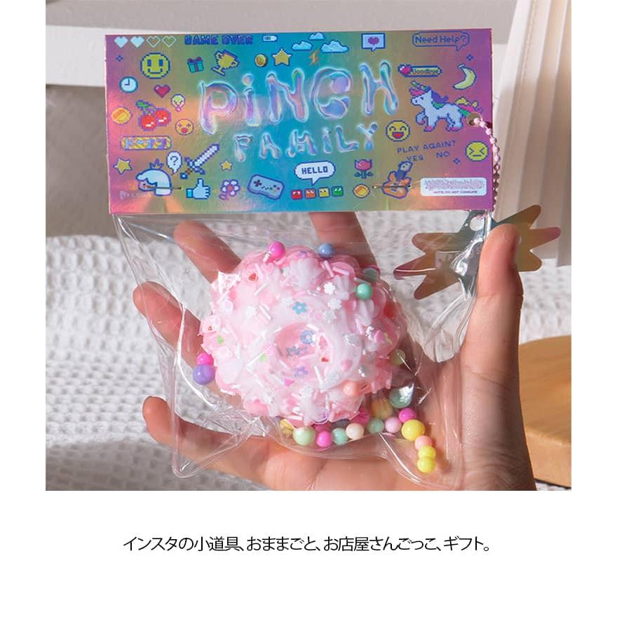 スクイーズ玩具 ケーキ サンプル ストレス解消 ドーナツ 4個セット