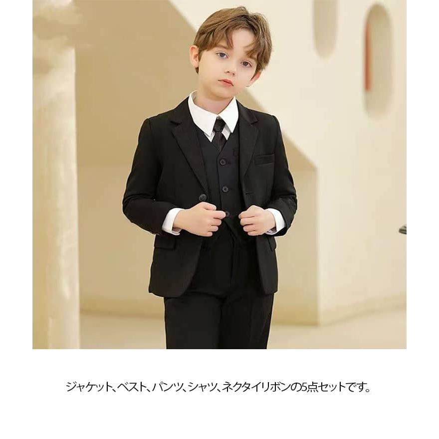 子供 スーツ ベスト 卒業式 男の子 入学式 ジャケット 5点セット
