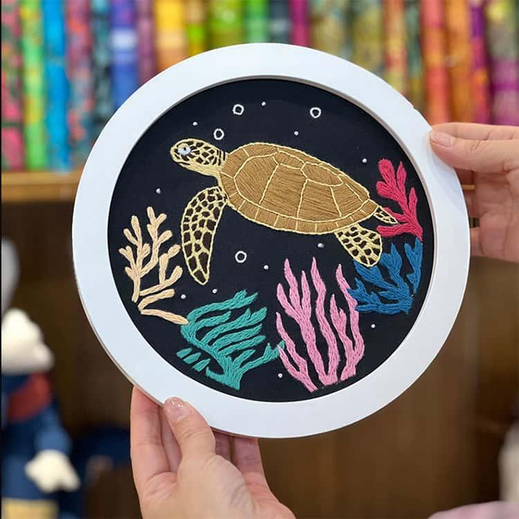 刺繍 かわいい 手作り クロスステッチ 刺繍キット 海洋生き物 向け