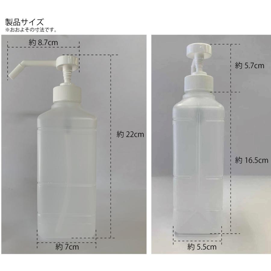 スプレーボトル 500ml 日本製ボトル シャワーポンプ アルコール 消毒液 