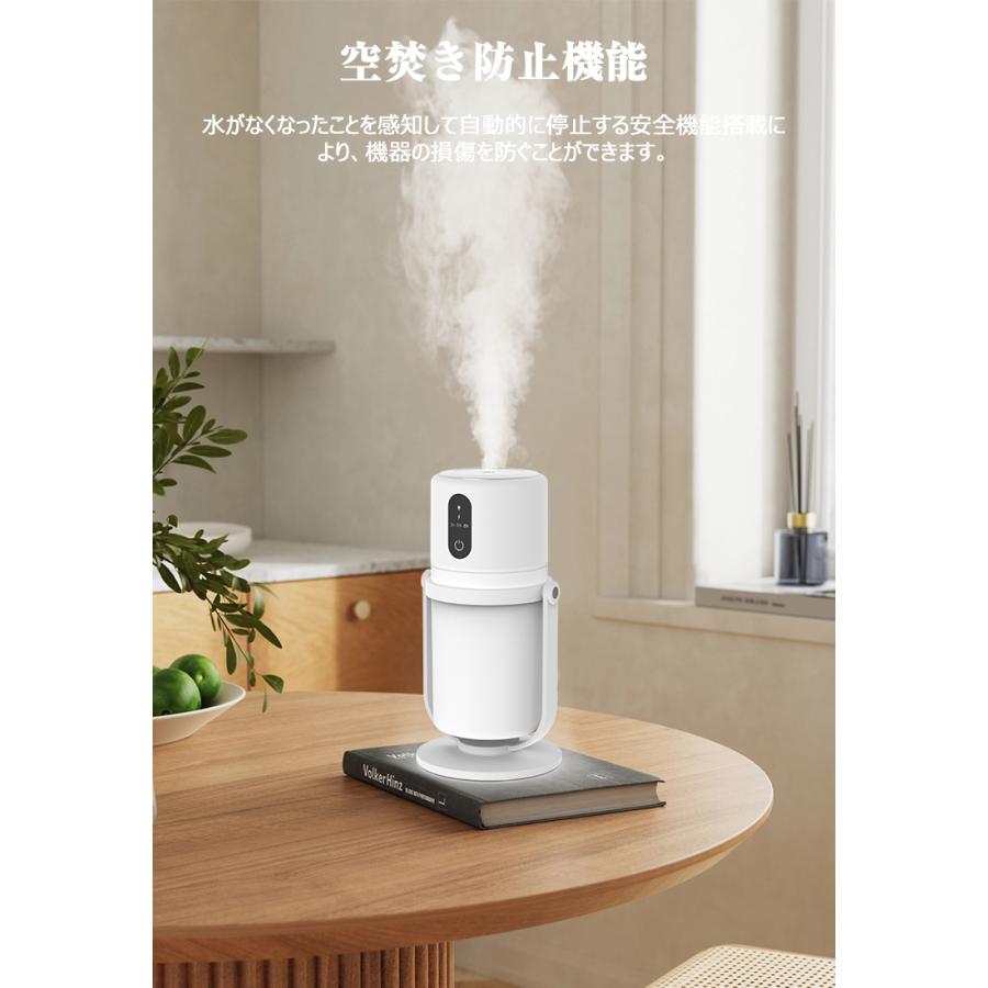 10%OFFクーポン 加湿器 卓上 超音波式 コードレス 卓上加湿器 ダブル