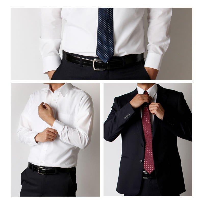 ワイシャツ メンズ 長袖 Yシャツ セット 5枚 白 ビジネス 結婚式 葬式 at-ml-sre-1135 宅配便のみ | アトリエ365 | 06