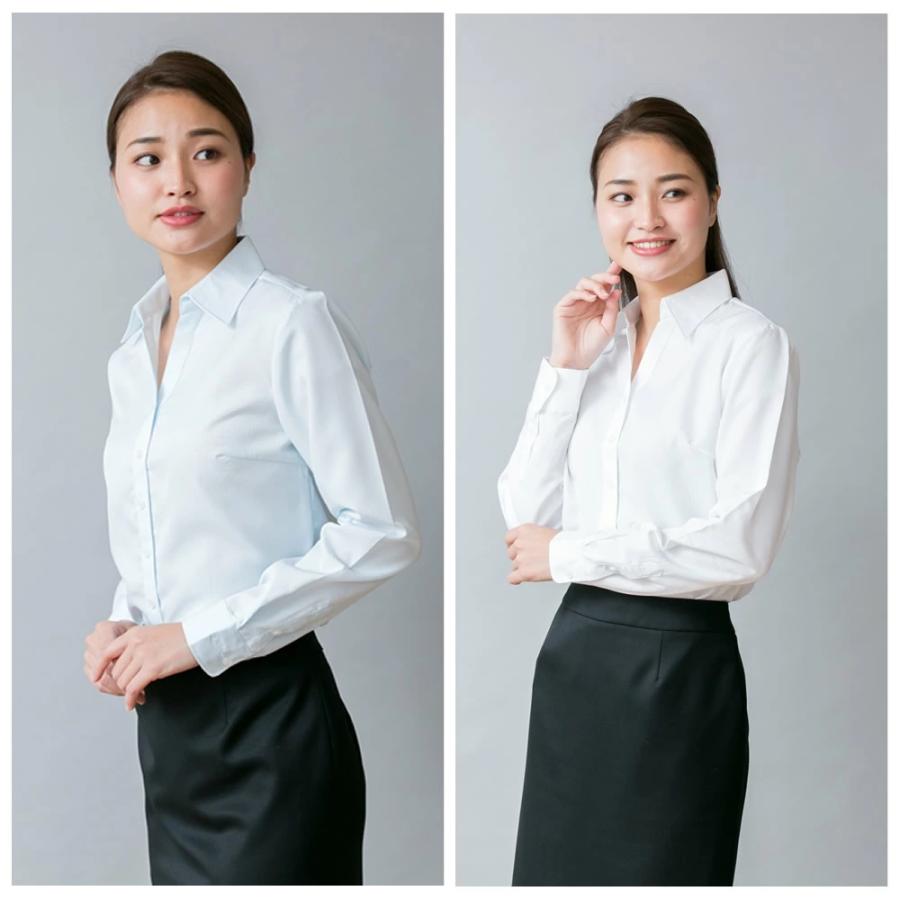 ブラウス シャツ セット 3枚 ワイシャツ ビジネス 開襟 レギュラー 長袖 or 7分袖 オフィス 会社 仕事 事務服   l1-l22-3set 宅配便のみ WS | アトリエ365 | 12