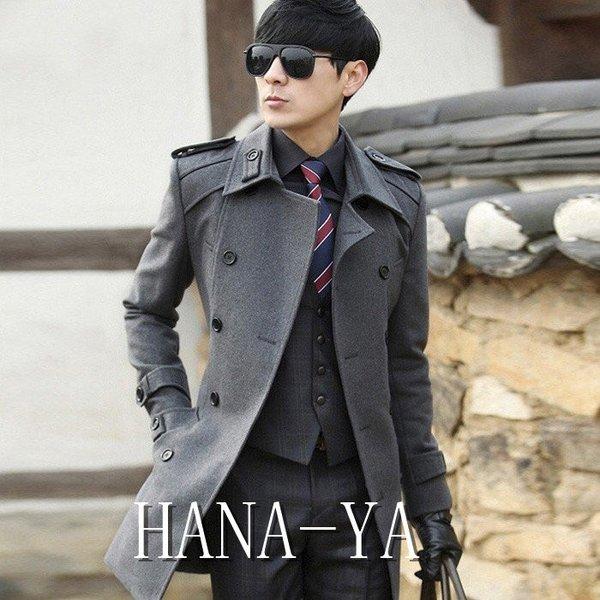 新発 ピーコート メンズ トレンチコート ロング丈 アウター Pコート メンズ ジャケット カジュアル ビジネス 紳士 秋冬 保障できる Kslcity Com My