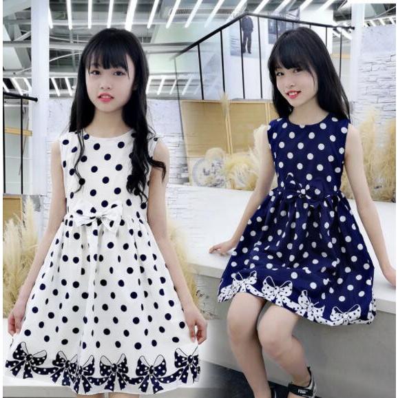 ワンピース キッズ 女の子 膝丈ワンピース 韓国子供服 ドット柄 ワンピース ロング丈 夏 子供ワンピース 子供ドレス ジュニア 可愛い おしゃれ 1160cm Hnya Dtqsg564 Next City 通販 Yahoo ショッピング