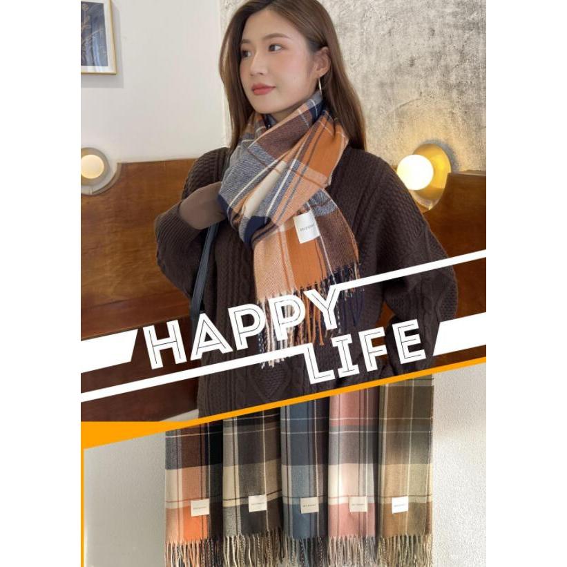 21新品マフラー レディース チェック 新作通販 ウール混 可愛い おしゃれ 柄