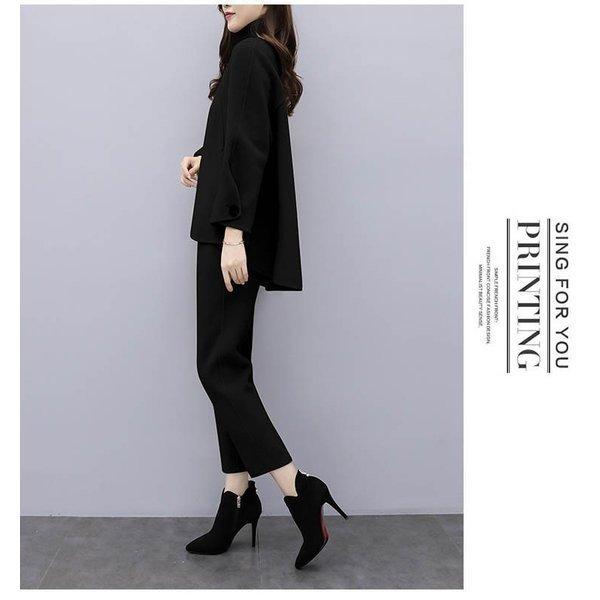 セットアップ レディース 秋冬 2点セット 秋コーデ パンツスーツ ゆったり 送料無料限定セール中 体型カバー フォーマル 卒業式 秋服 入学式 セレモニー 40代 ジャケット