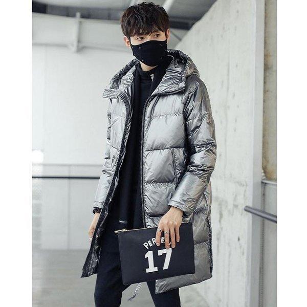 年中無休 メンズ メンズロングダウンコート ダウンコート 21秋冬新作 通勤 オフィス 暖かい 高品質 防風 防寒 大きいサイズ ライトダウン 無地 ダウンジャケット 5158 ロング丈 コート アウター Depureco Asia