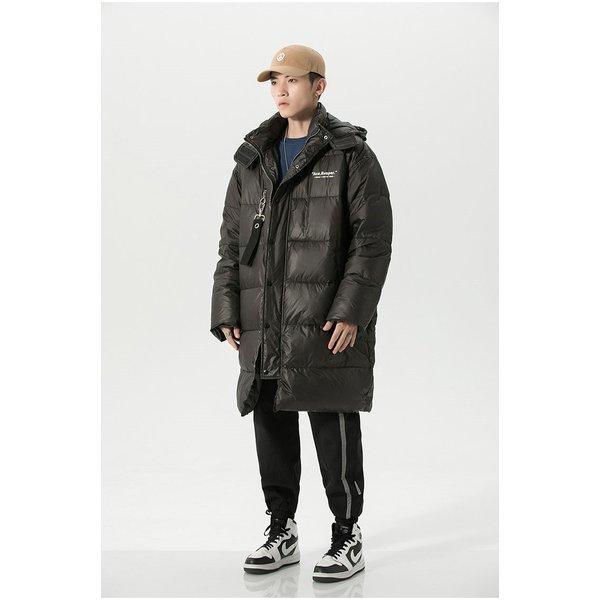 超ポイント祭 期間限定 メンズ ダウンジャケット メンズファッション 秋冬 冬服 秋 秋服 ファッション スキー 原宿 韓国 ロング丈 パーカー ジャケット 防寒 暖かい ジャケット 中綿 ダウンコート カラー ホワイト Binghamtonhots Com