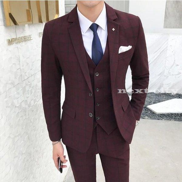 大流行中 紳士服 ビジネス フォーマル パーティー 結婚式 大きいサイズ スーツ3点セット ジャケット ベスト パンツ チェク柄 メンズスーツセット メンズスーツセットビジネス 大きいサイズ パーティー 結婚式 スーツ フォーマル Affaires Sociales Gouv Cg