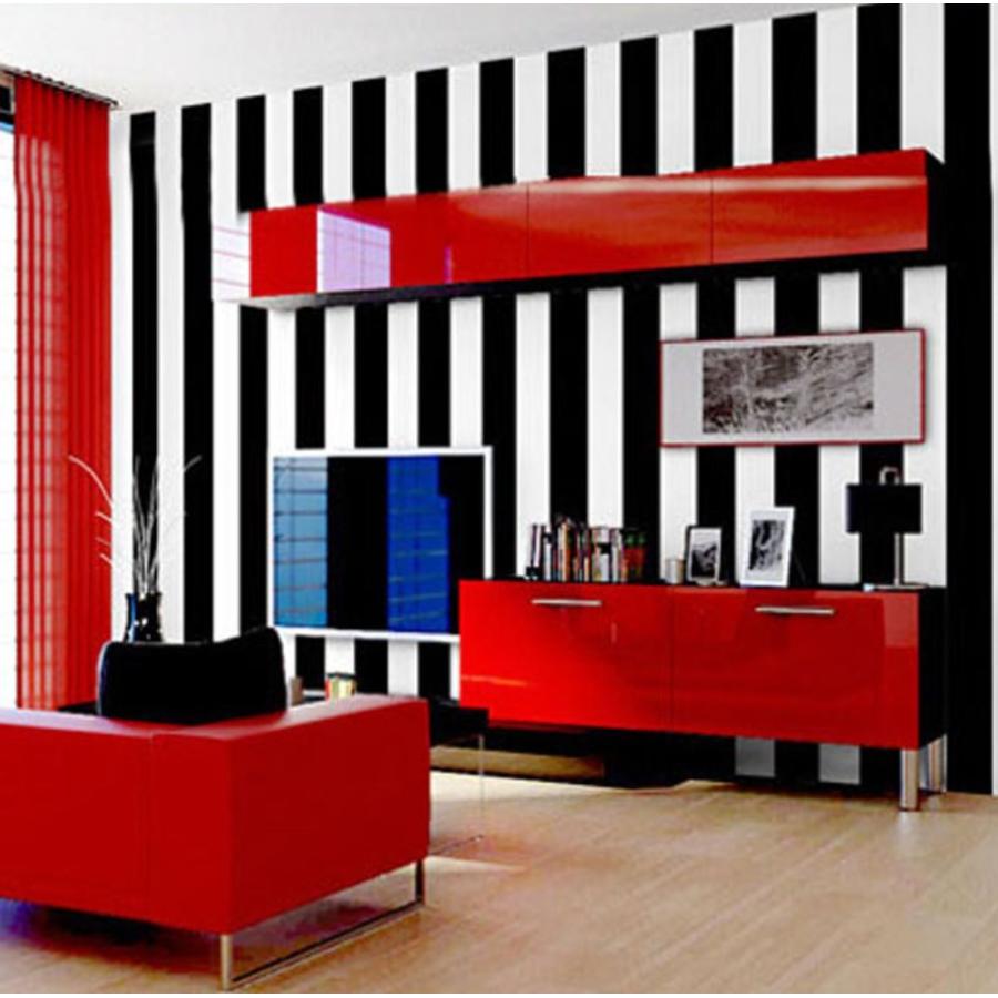 ３d 壁紙 53 1000cm ストライプ モノクロ 白黒 Pvc 防水 カビ対策 おしゃれクロス インテリア 装飾 寝室 リビング H H Next Dream Shop 通販 Yahoo ショッピング