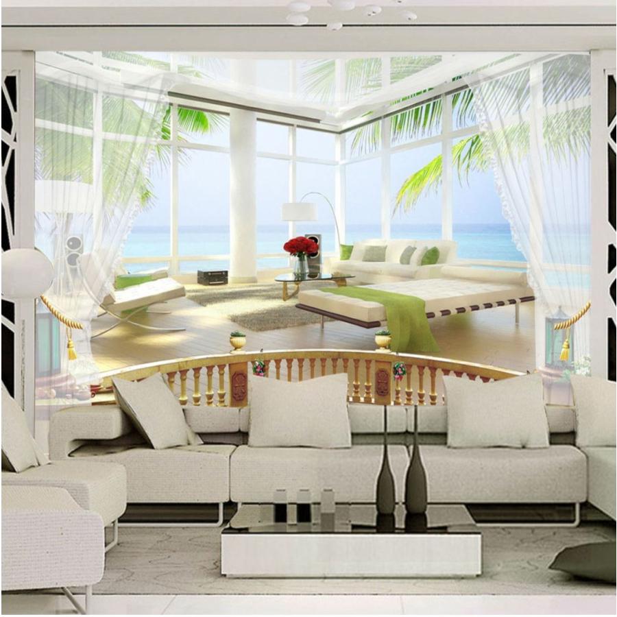 ３d 壁紙 1ピース 1m2 自然風景 窓 海 海外 ベッドルーム インテリア 装飾 寝室 リビング H H Next Dream Shop 通販 Yahoo ショッピング