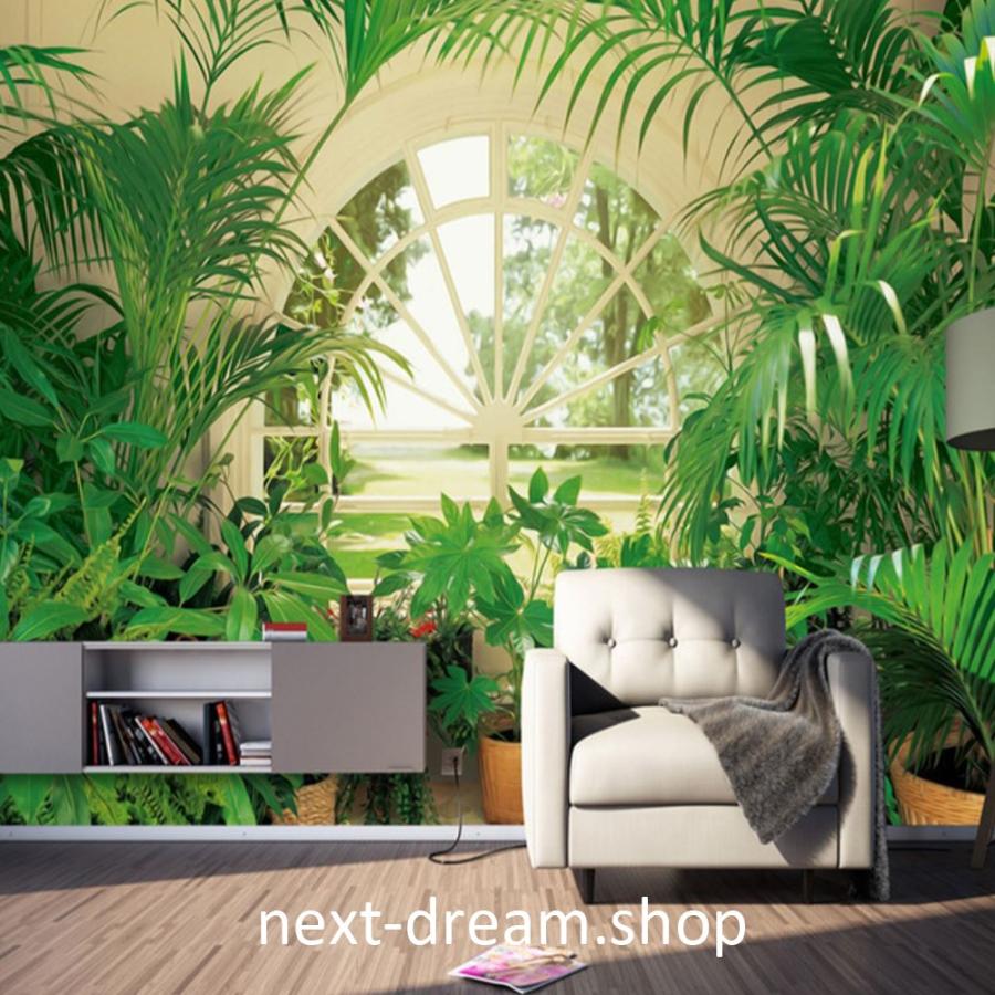 ３d 壁紙 1ピース 1m2 自然風景 窓からの景色 庭 観葉植物 インテリア 装飾 寝室 リビング H H Next Dream Shop 通販 Yahoo ショッピング