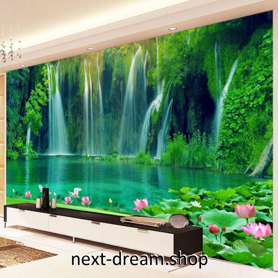 ３d 壁紙 1ピース 1m2 自然風景 森林 癒しの景色 滝 インテリア 装飾 寝室 リビング H H Next Dream Shop 通販 Yahoo ショッピング