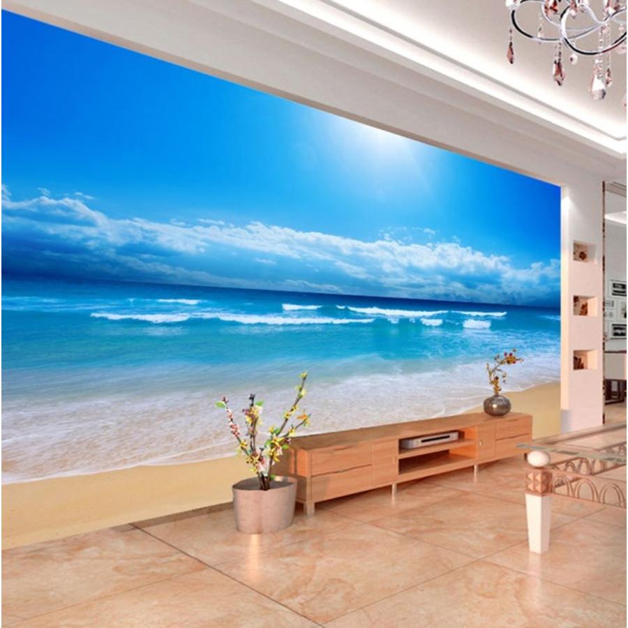 ３d 壁紙 1ピース 1m2 自然風景 青い海 景色 太陽 インテリア 装飾 寝室 リビング H H Next Dream Shop 通販 Yahoo ショッピング