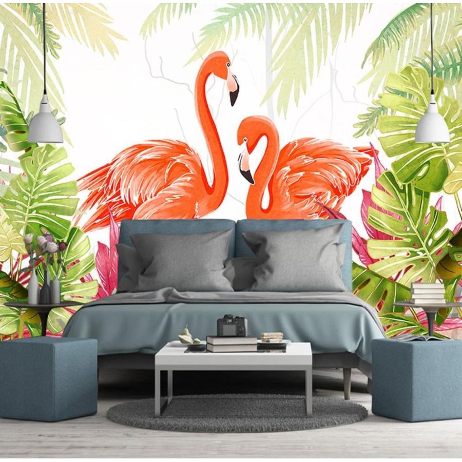 ３d 壁紙 1ピース 1m2 絵画 フラミンゴ 熱帯雨林 インテリア 装飾 寝室 リビング 耐水 防湿 H H Next Dream Shop 通販 Yahoo ショッピング