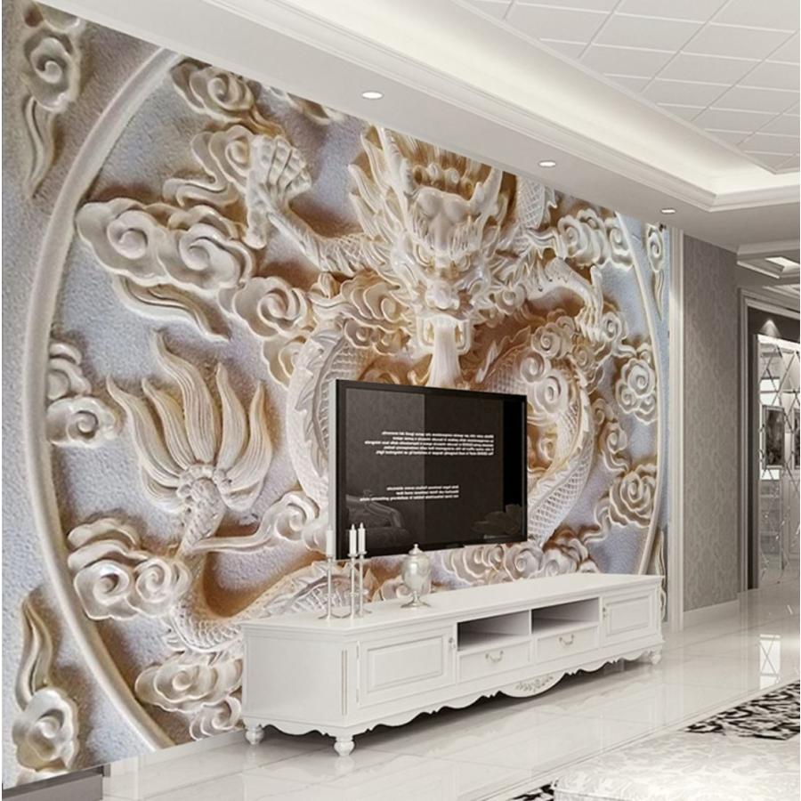 ３d 壁紙 1ピース 1m2 彫刻デザイン 龍 ドラゴン Diy リフォーム インテリア 部屋 寝室 防湿 防音 H H Next Dream Shop 通販 Yahoo ショッピング
