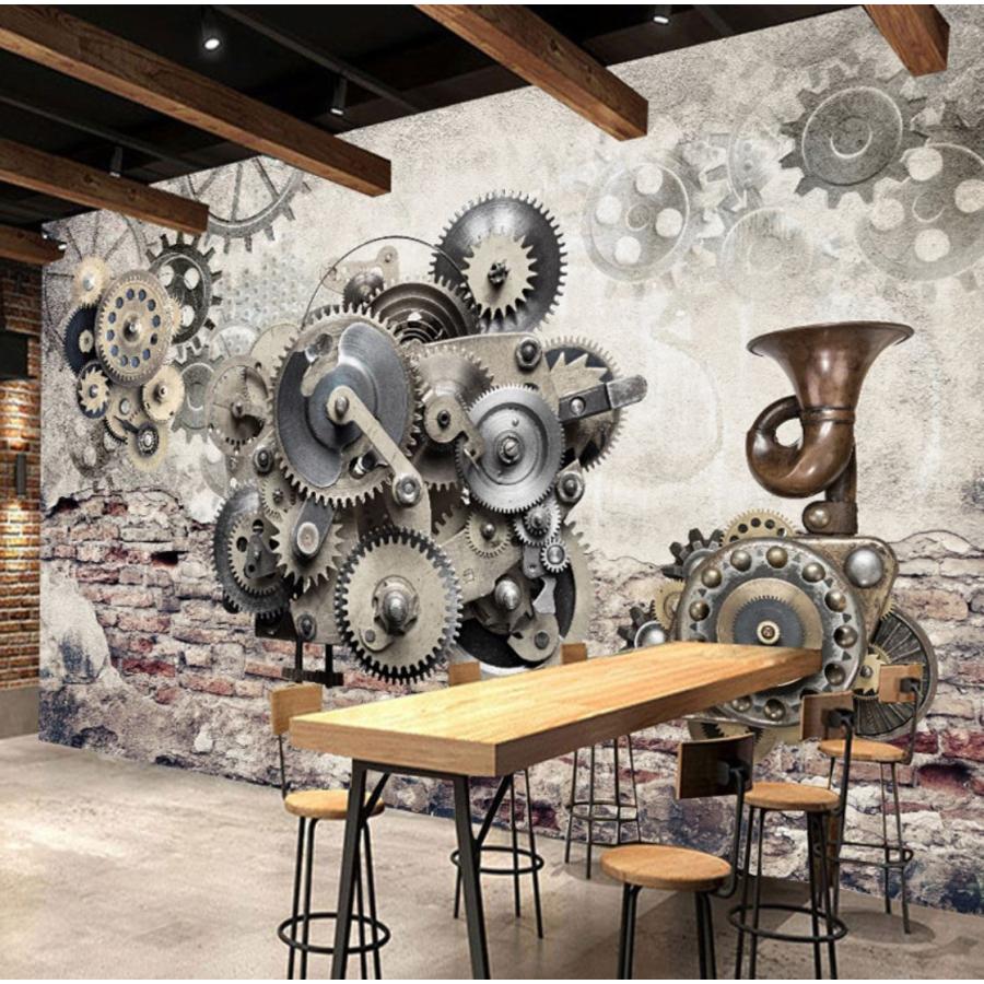 ３d 壁紙 1ピース 1m2 ウォールアート 機械の歯車 Diy リフォーム インテリア 部屋 寝室 防湿 防音 H H Next Dream Shop 通販 Yahoo ショッピング