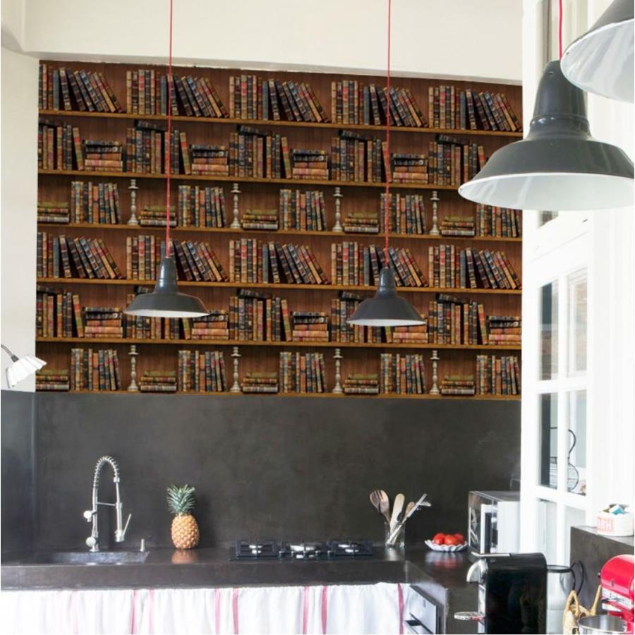 ３d壁紙 45 1000cm 本棚 レトロ 洋書 Diy リフォーム インテリア 部屋 リビング 寝室 防水 防音 H H Next Dream Shop 通販 Yahoo ショッピング