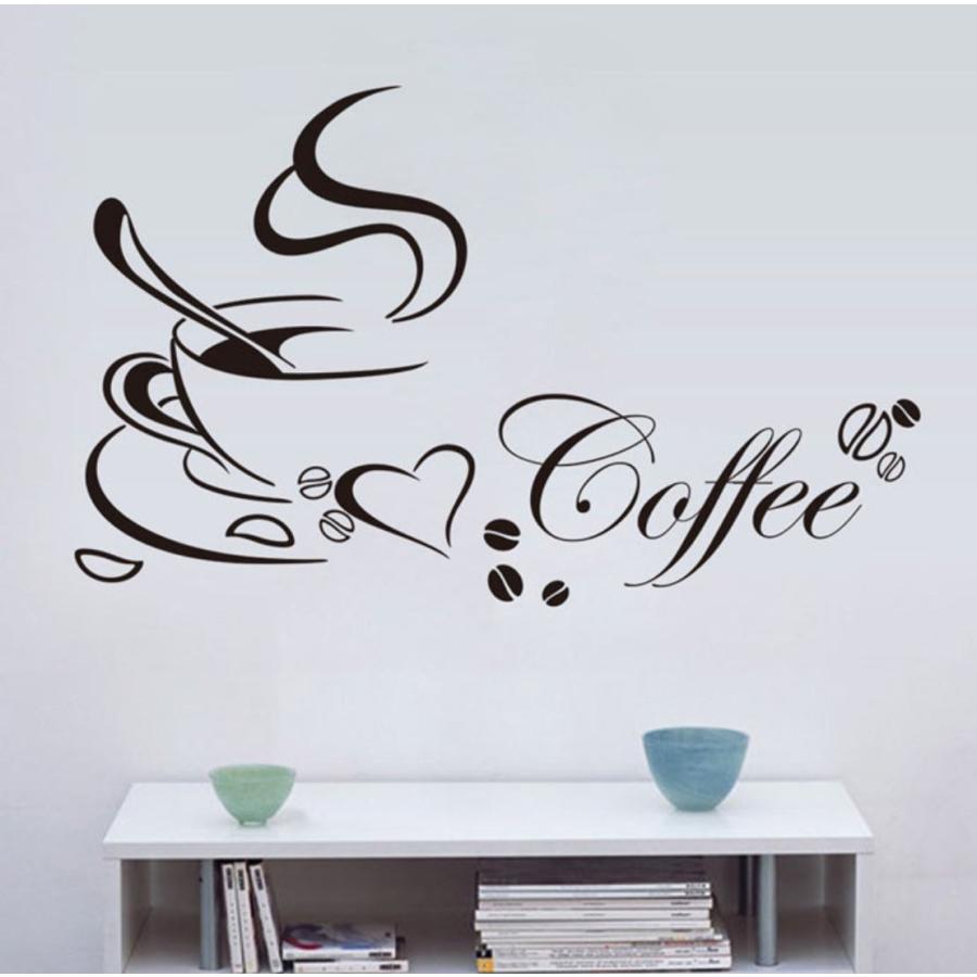3d ウォールステッカー ロゴ Coffee コーヒーカップ 壁用シール Diy おしゃれ キッチン 寝室 リビング トイレ M M Next Dream Shop 通販 Yahoo ショッピング