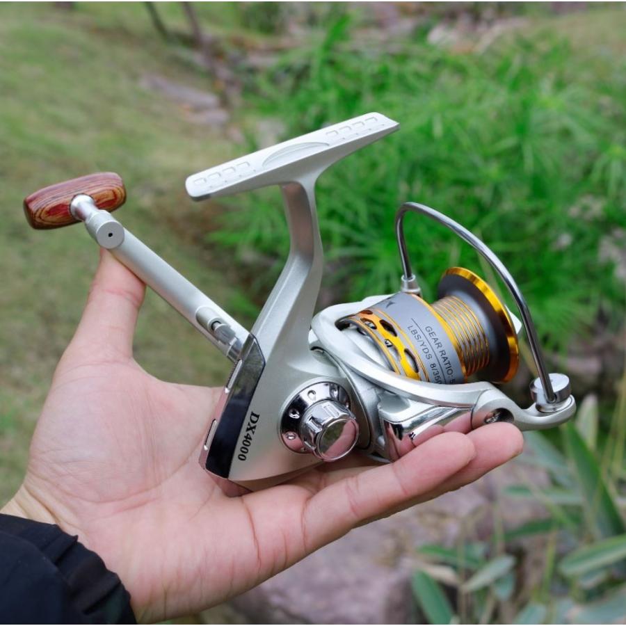 新品 スピニングリール 釣り道具 フィッシング 高性能ベアリング 鯉釣り シルバー ゴールド 00 3000 4000 5000番 M009 最新作の