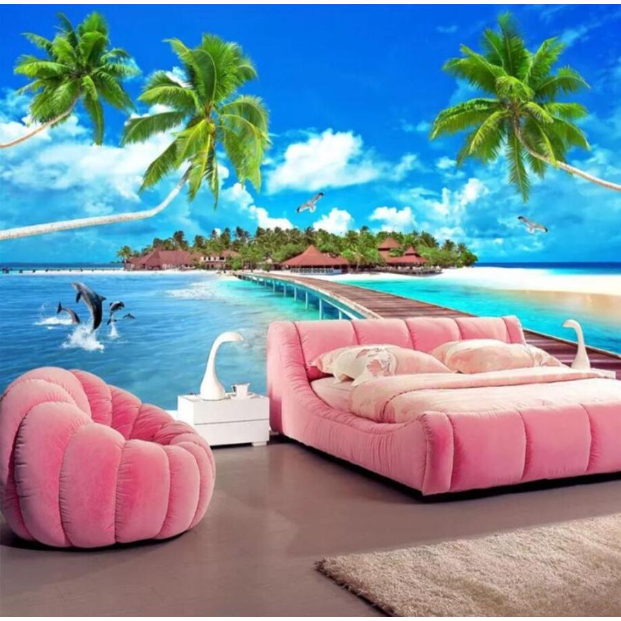 カスタム３d壁紙 1ピース 1m2 自然風景 海 ヨット ビーチ クロス張替 おうち時間充実 おしゃれ キッチン 寝室 リビング M034 M034 Next Dream Shop 通販 Yahoo ショッピング