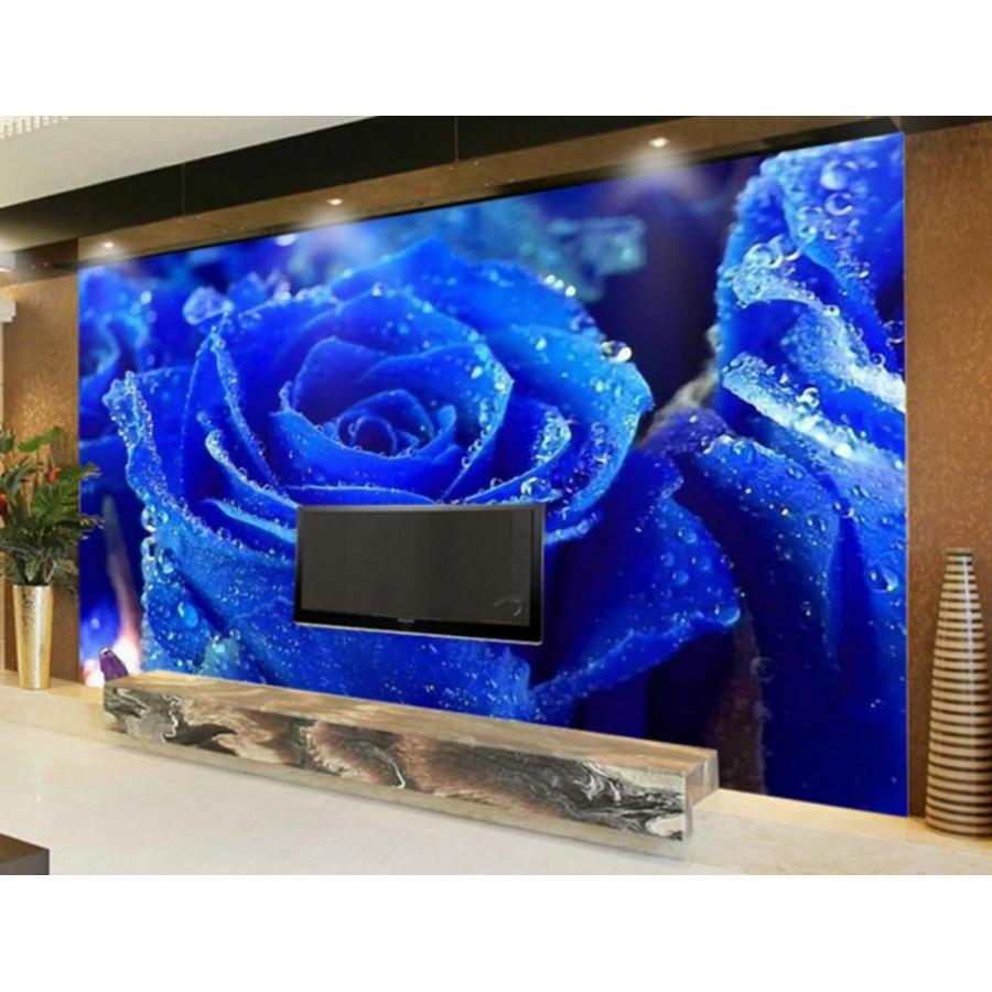 カスタム３d壁紙 1ピース 1m2 青い薔薇 ブルーローズ フラワー おうち時間充実 おしゃれ キッチン 寝室 リビング M M Next Dream Shop 通販 Yahoo ショッピング