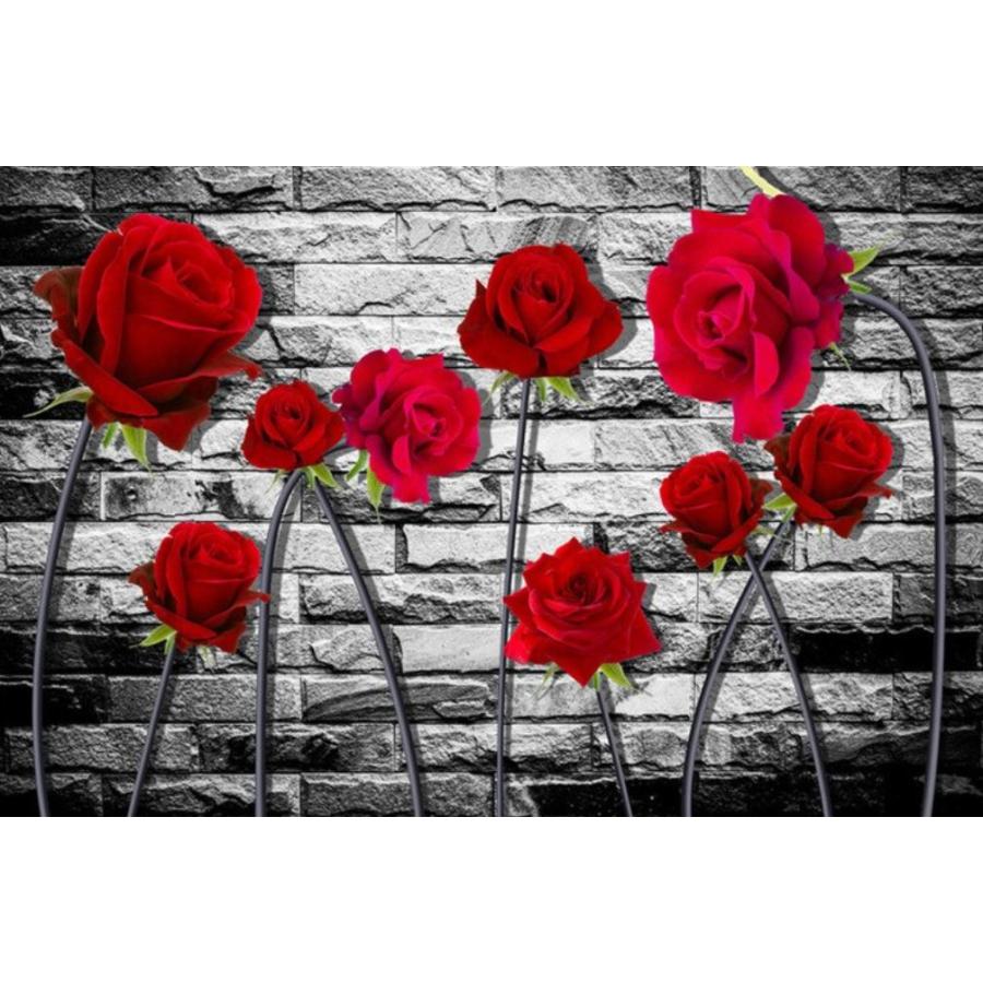 カスタム３d壁紙 1ピース 1m2 赤い薔薇 レンガ ローズ キッチン 寝室 リビング クロス張替 M M Next Dream Shop 通販 Yahoo ショッピング