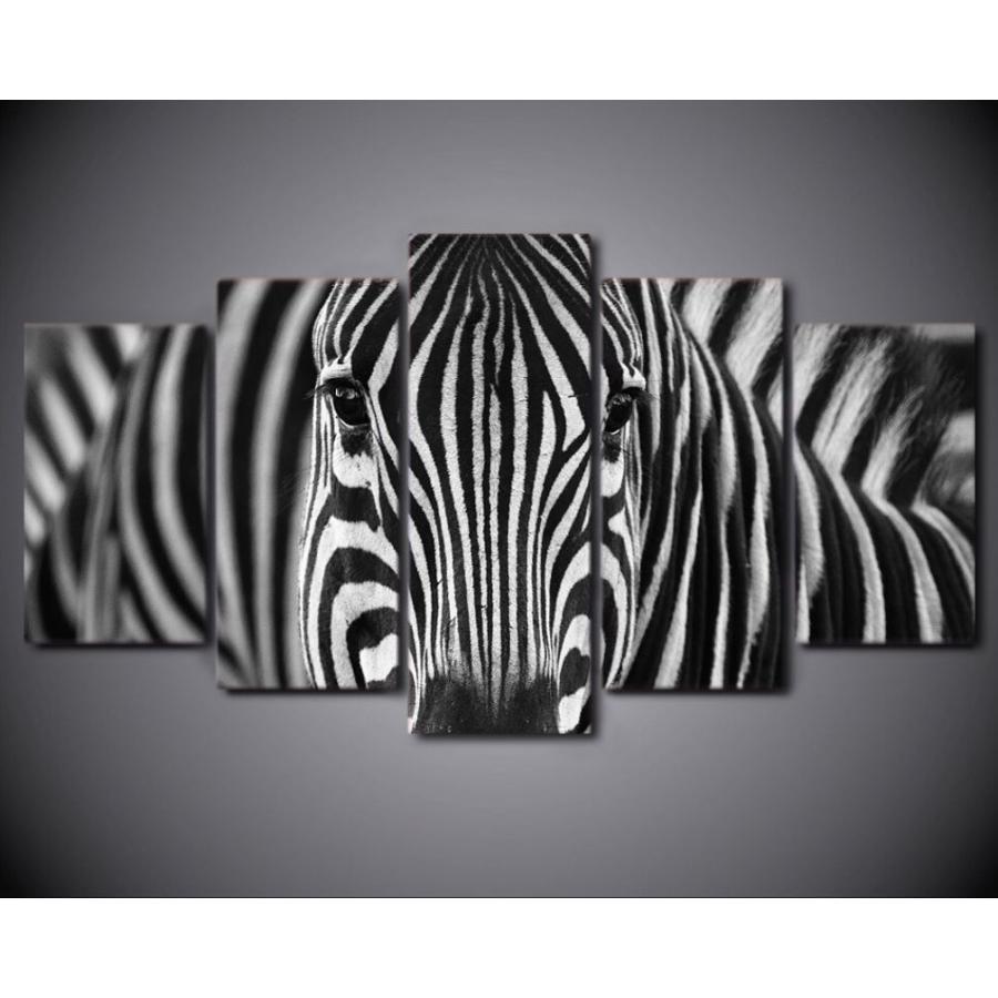 お洒落な壁掛けアートパネル 枠付き５点セット シマウマ ゼブラ 白黒 写真 ファブリックパネル インテリア M M Next Dream Shop 通販 Yahoo ショッピング