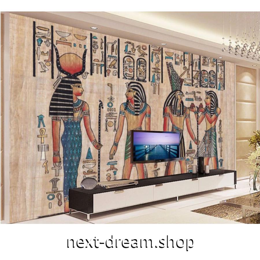 カスタム３d壁紙 1ピース 1m2 古代壁画デザイン エジプト ファラオ お店 クロス張替 M M Next Dream Shop 通販 Yahoo ショッピング