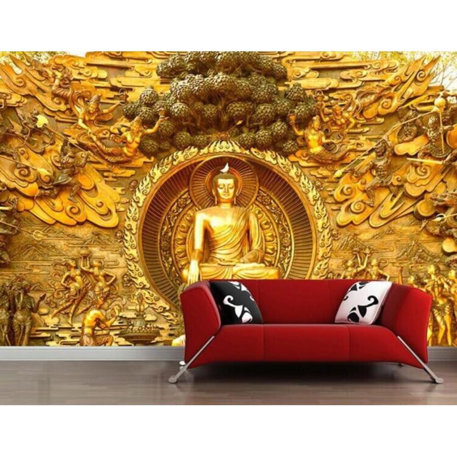 カスタム３d壁紙 1ピース 1m2 仏像 金色 仏教 寺院 お釈迦様 お店 クロス張替 M M Next Dream Shop 通販 Yahoo ショッピング