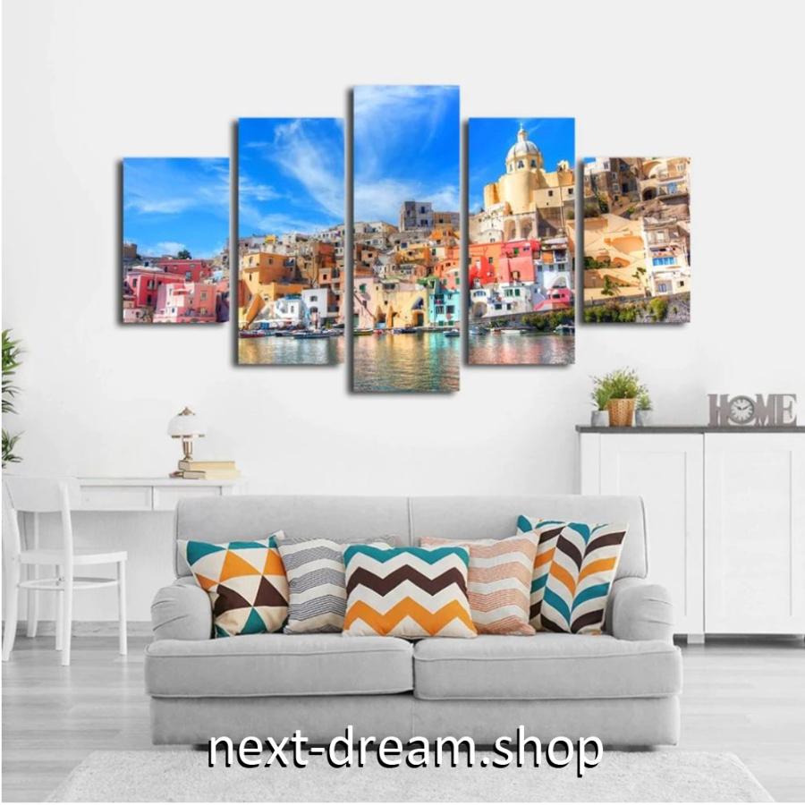 超安い品質 お洒落な壁掛けアートパネル 小さめサイズ５点セット 海外の街並み カラフル ファブリックパネル インテリア 人気 M Supplystudies Com
