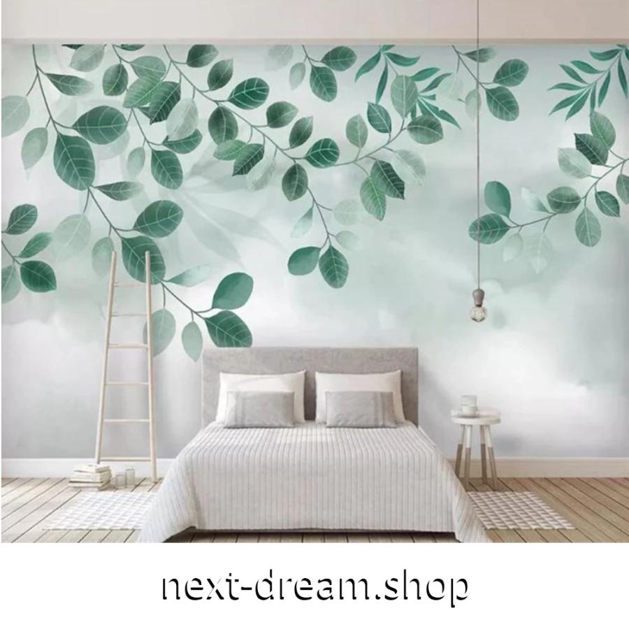 カスタム３d壁紙 1ピース 1m2 植物 葉 カフェ風 アート 緑 キャンバス地 クロス張替 店 部屋 M M Next Dream Shop 通販 Yahoo ショッピング
