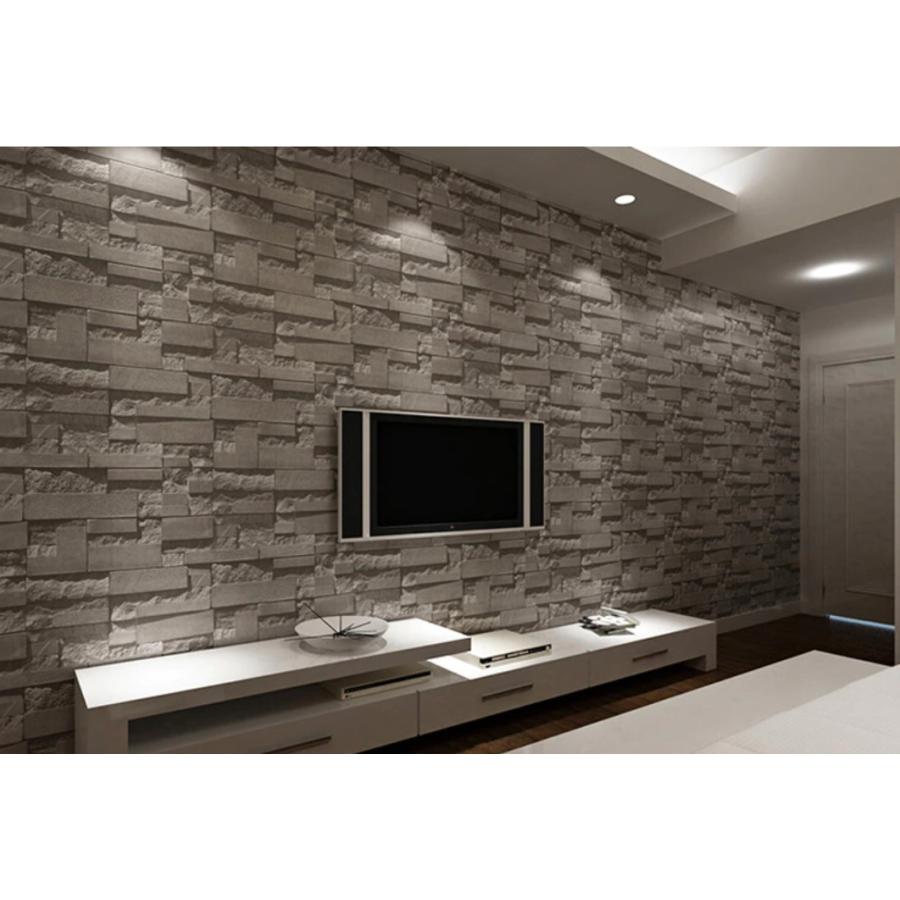 3d 壁紙 50 1000cm レンガ おしゃれクロス インテリア リビング 寝室 ブラック グレー 耐水 Ms Ms Next Dream Shop 通販 Yahoo ショッピング