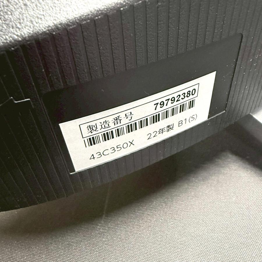 TOSHIBA（東芝） テレビ 43C350X 2022年製 43インチ 4K レグザ/REGZA