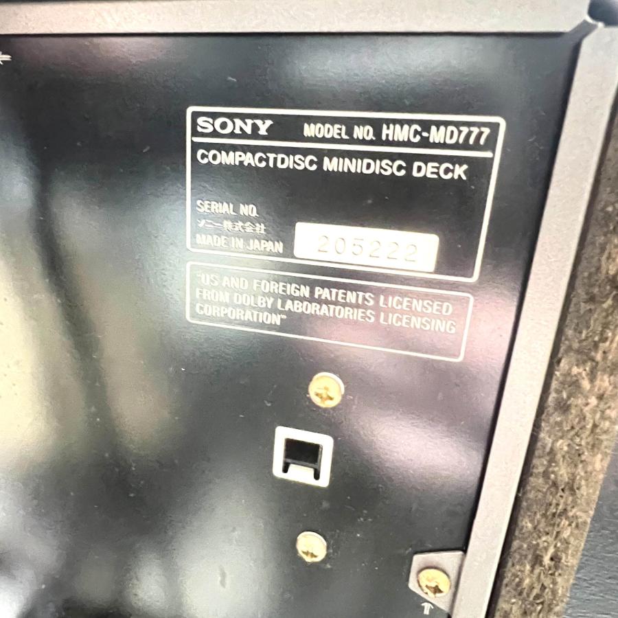 SONY（ソニー） ミニハイファイコンポ DHC-MD777 SS-MD777 TC-PX100 