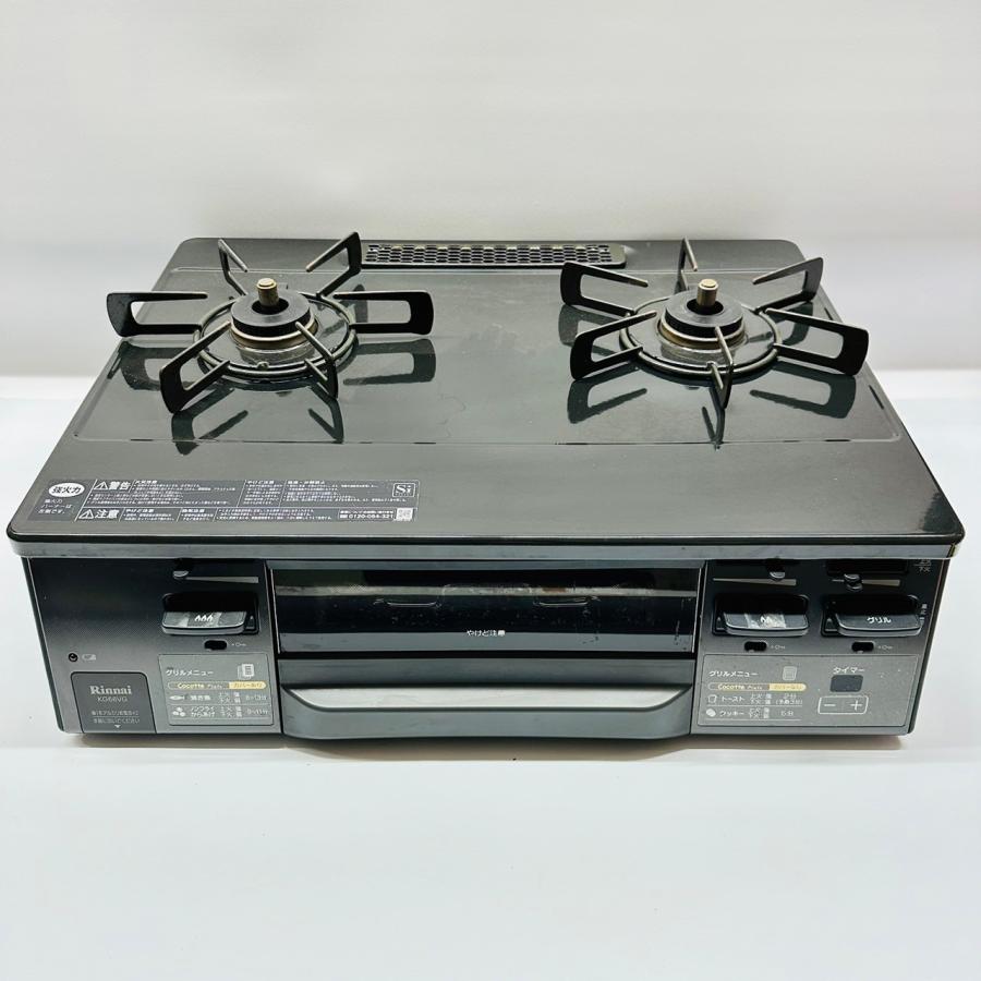 リンナイ（Rinnai） ガスコンロ KG66VGL 2020年製 都市ガス RT66WH 左 