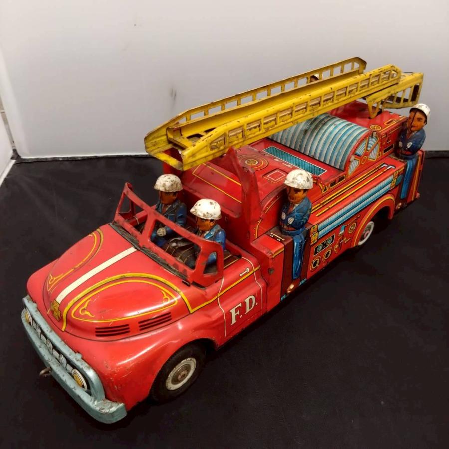 送料無料】ヨネザワ ブリキ 消防車 当時物 日本製 昭和レトロ