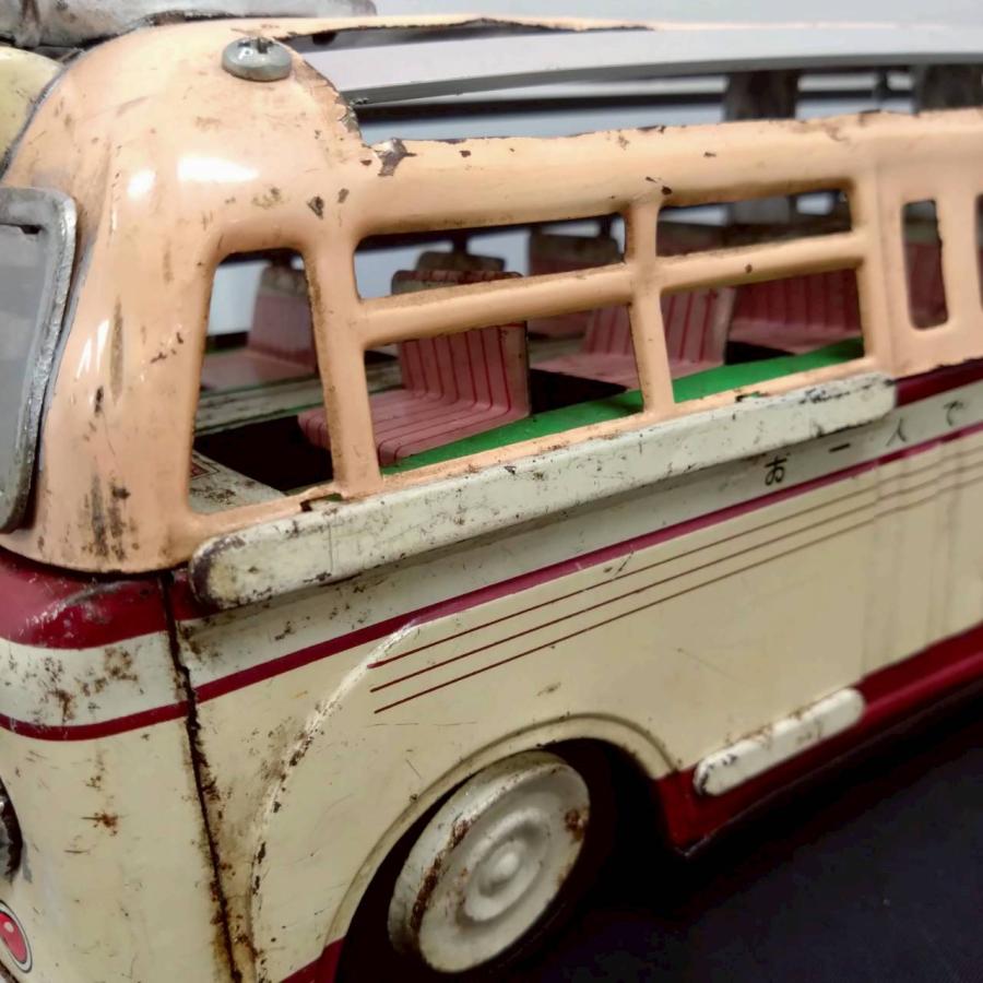 送料無料】山崎玩具 ブリキ はとバス 当時物 日本製 昭和レトロ