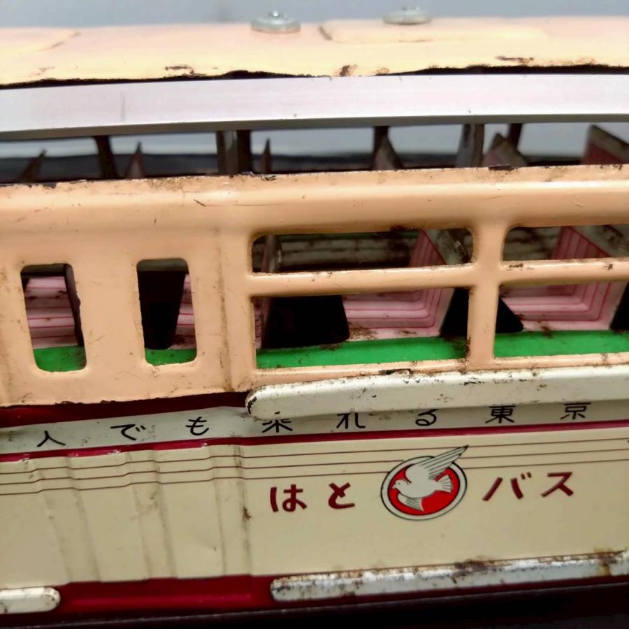 送料無料】山崎玩具 ブリキ はとバス 当時物 日本製 昭和レトロ