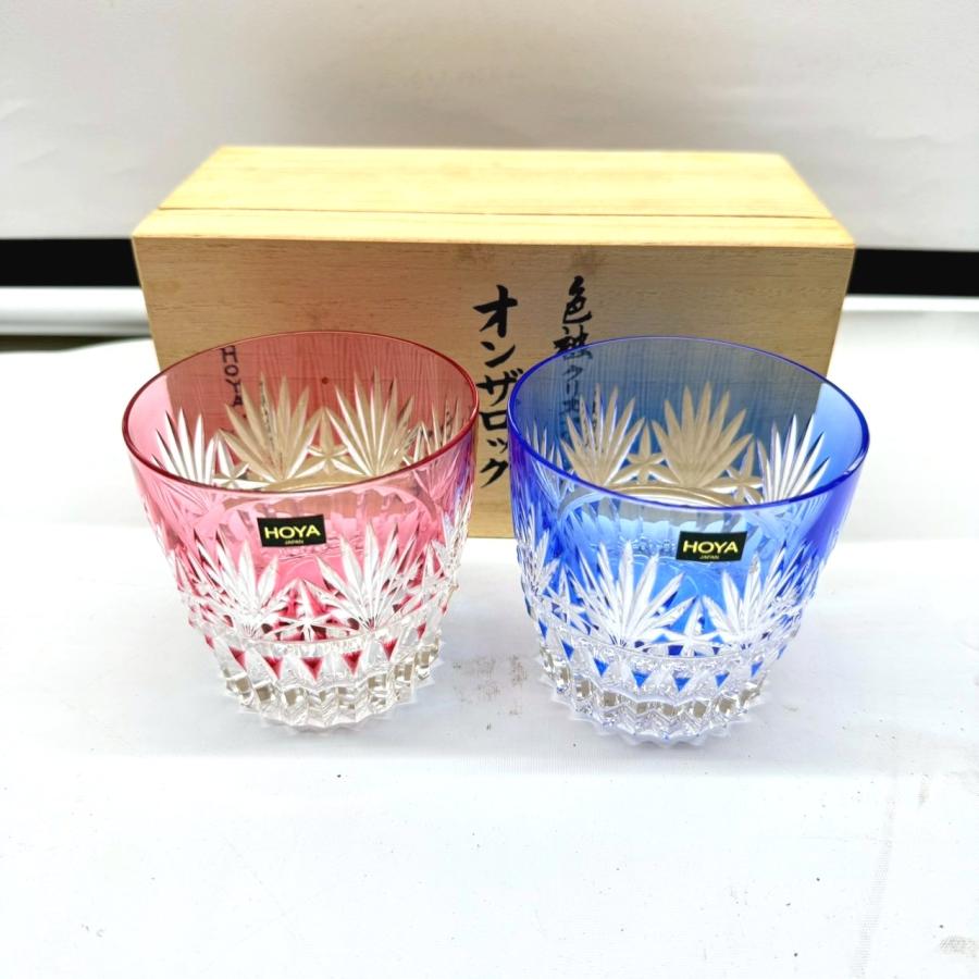 ホヤ/HOYA ロックグラス CTP7301 ペア 切子 オンザロック /CP