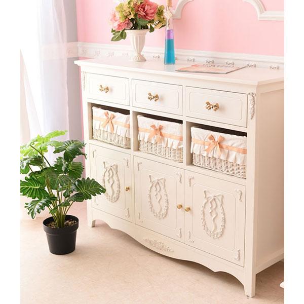 春分10％オフセール！北欧風キャビネット サイドボードリビング収納　WHITE 春分10％オフセール！北欧風キャビネット サイドボードリビング