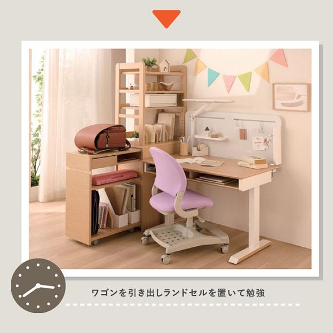 コイズミ 2026年 ラック オフィス 教科書 教材 オープン収納 ワゴン ファミオ レノス スライドシェルフ【FDB-410MO/411WT】Fit-in Desk リビング収納/koizumi_8