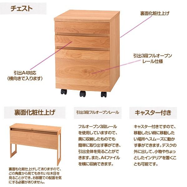 堀田木工所 学習机 アールデスク チェスト NA/WN 学習デスク/勉強机 堀田木工所 学習机 アールデスク チェスト NA/WN 学習デスク/勉強机