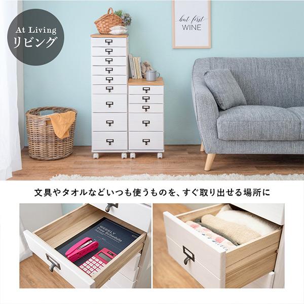 HAGiHARA（萩原） オフィスワゴン ファイル収納 5段 高さ60cm サイド