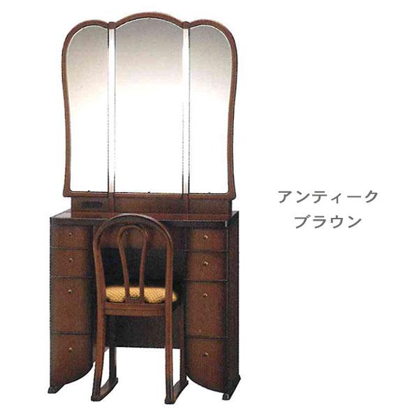 【美品】ドレッサー　鏡台　椅子付き(別売) コンセント付き ドレッサー 鏡台 幅77 LEDライト付き チェア付き コンセント付き