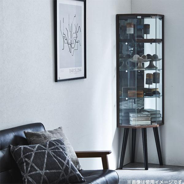 55コーナーコレクション キャビネット ガラス棚 背面ミラー